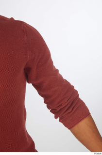 Nathaniel arm casual dressed red sweater sleeve upper body 0002.jpg